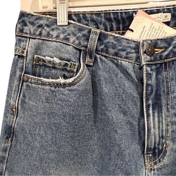 NWT Avec Les Filles High Rise Denim split side hem jeans Size 30 - Picture 8 of 10